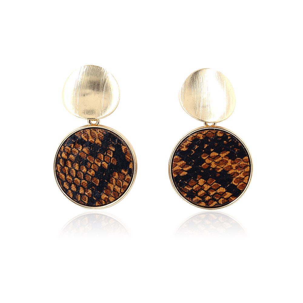 Snakeskin PU leather Earrings